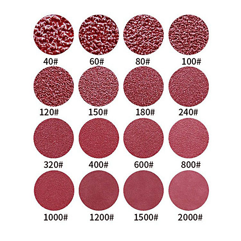 Discos de tela de papel de lixa, 5 polegadas, 8 furos, 125mm, carpintaria, metal, ferramenta de polimento abrasivo, 40/60/80/100/120/2000grit