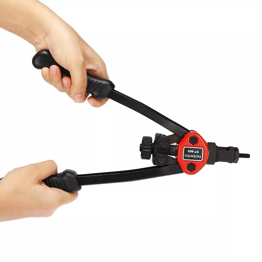 ALLSOME BT-606 RIVET NUT เครื่องมือตาบอด Riveter Hand Riveter Rivet Gun 5เมตริก Mandrels 50Pcs Rivnuts