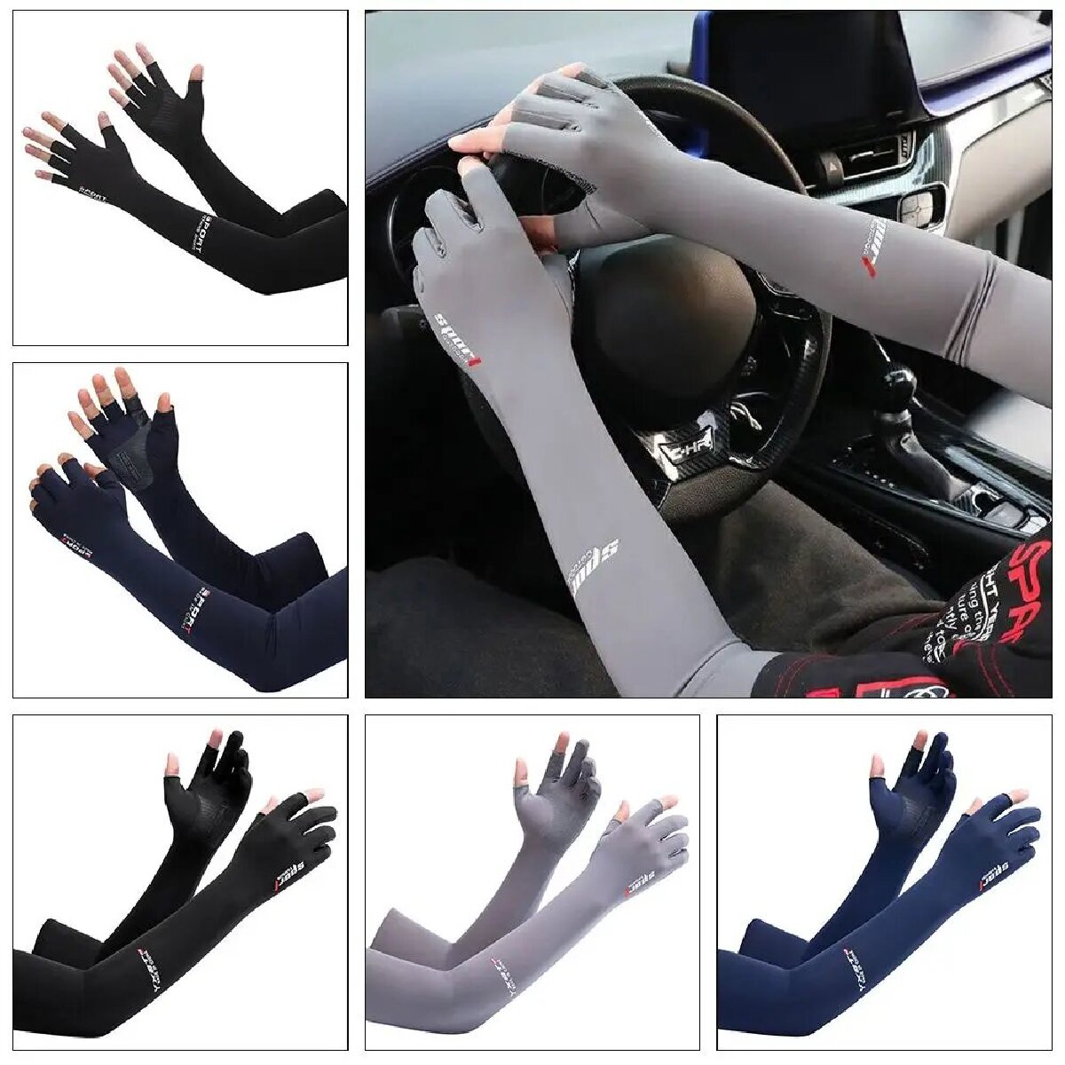 UV Solar Arm Ärmel Männer Radfahren Handschuhe Hand Lange Ärmel Fahren Arm Abdeckung Sommer Frau Kühlen Muff Sonnenschutz Motorradfahrer