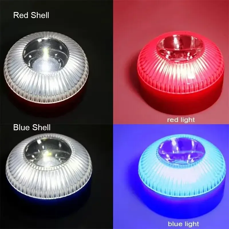ใหม่ล่าสุดแบบพกพาไฟฉุกเฉินรถฉุกเฉิน Beacon Light สีส้ม/สีฟ้า/สีแดง Magnetic Induction Strobe Light ไฟฉายกันน้ํา