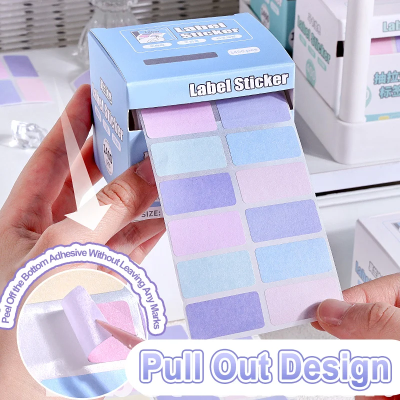 400/1400 ดึง Sticky Notes Morandi สีชื่อสติกเกอร์ Sticky Notes กาว Macaron สี Index ป้ายสติกเกอร์