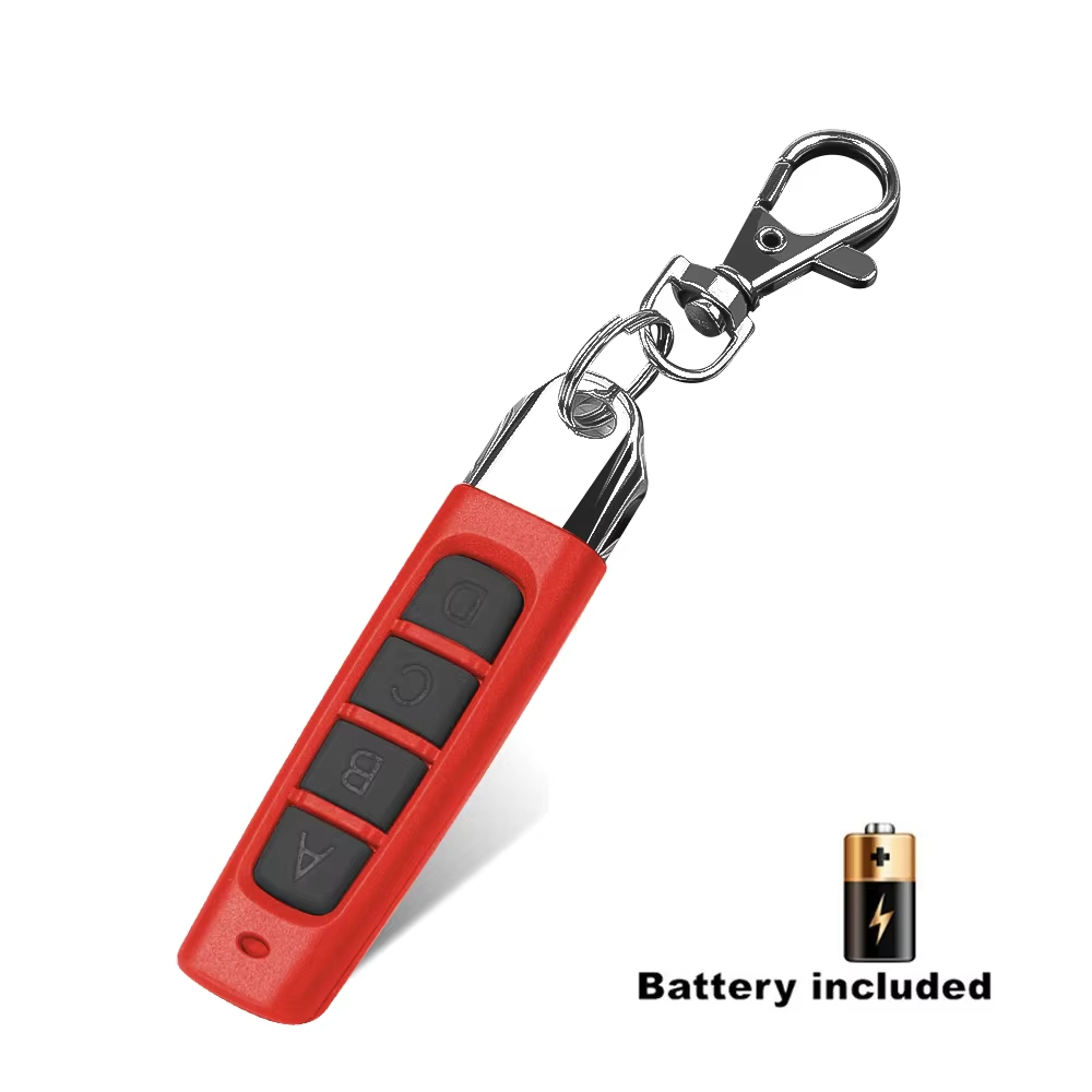 433MHZ Remote Control Auto 4 Channe ABCD Code Garage Gate Door Opener Keychain Duplicator Clone Cloning Code Car Key