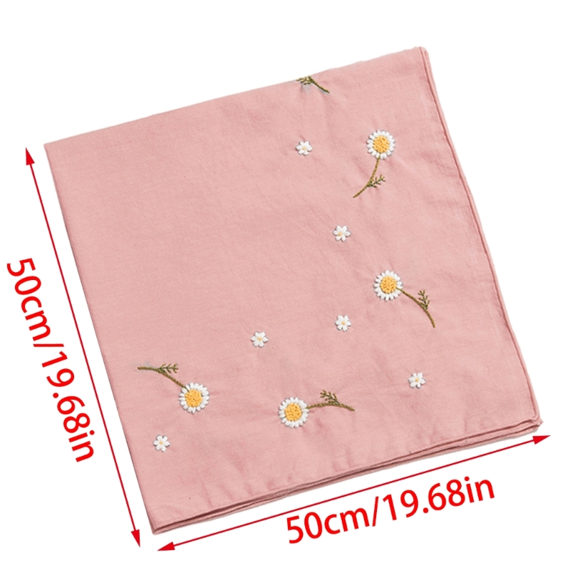 Mouchoir broderie florale, artisanat couture, Hankies DXAA