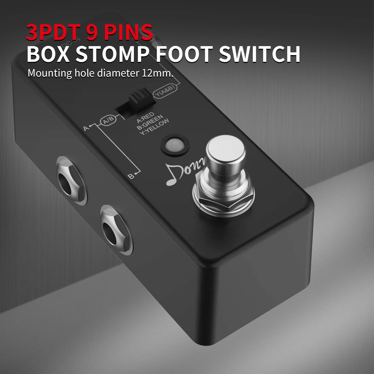 DaierTek 10 STKS Gitaar Effect Pedaal 3PDT Voetschakelaar 9 Pin Vergrendeling Stomp Drukknop Voetschakelaar True Bypass Soldeer Lugs