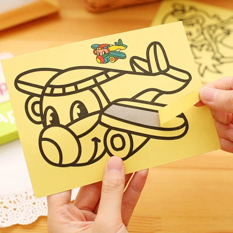 Sáng Tạo DIY Tranh Cát Trẻ Em Đồ Chơi Trẻ Em Đồ Thủ Công Doodle Màu Sắc Nghệ Thuật Hình Ảnh Giấy Vẽ Giáo Dục