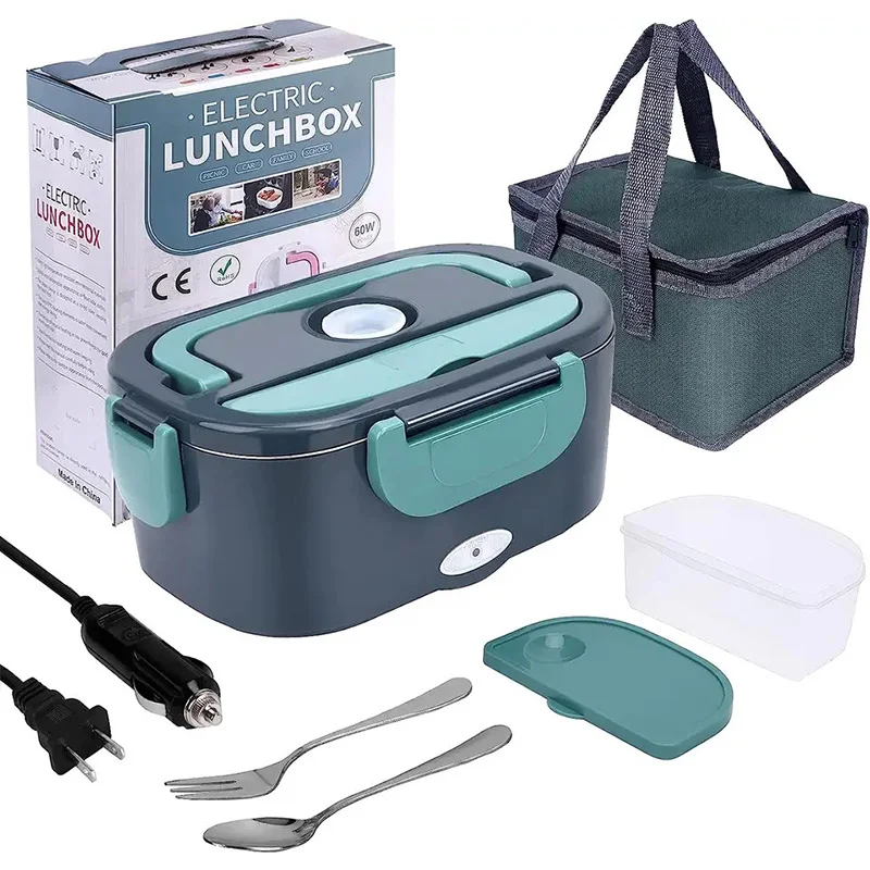 Scaldavivande elettrico da 1,5 L 60W Scaldavivande portatile per auto o casa - A prova di perdite, riscaldamento al pranzo a microonde per camionisti
