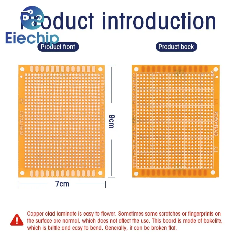 5PCS 5X7CM 7x9CM Prototype Board PCB  DIY Universal Circuit Board 5*7cm 7*9cm Single Sided PCB Electronics Kit