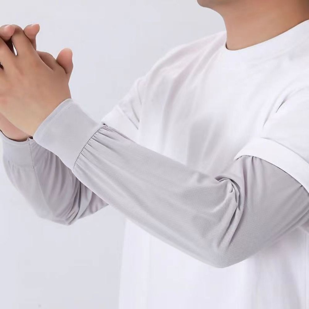 男性用屋外ワークアームウォーマー、耐摩耗性、耐久性、UV保護、日焼け止めアイススリーブ、通気性、夏