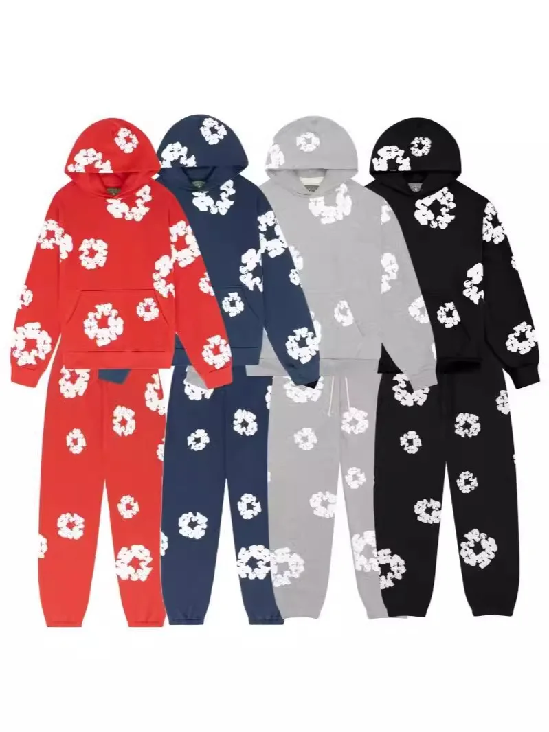 Бренд DENIM TEARS, хит продаж, новая модная толстовка с принтом из пенопласта и хлопка, модный мужской спортивный костюм в Европе и Америке