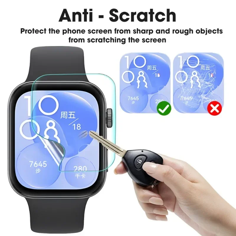 Soft Flexible Hydrogel Film for Huawei Watch Fit 3 2 ES Screen Protector HD Clear Protective Film Smart Watch Cover Accessories