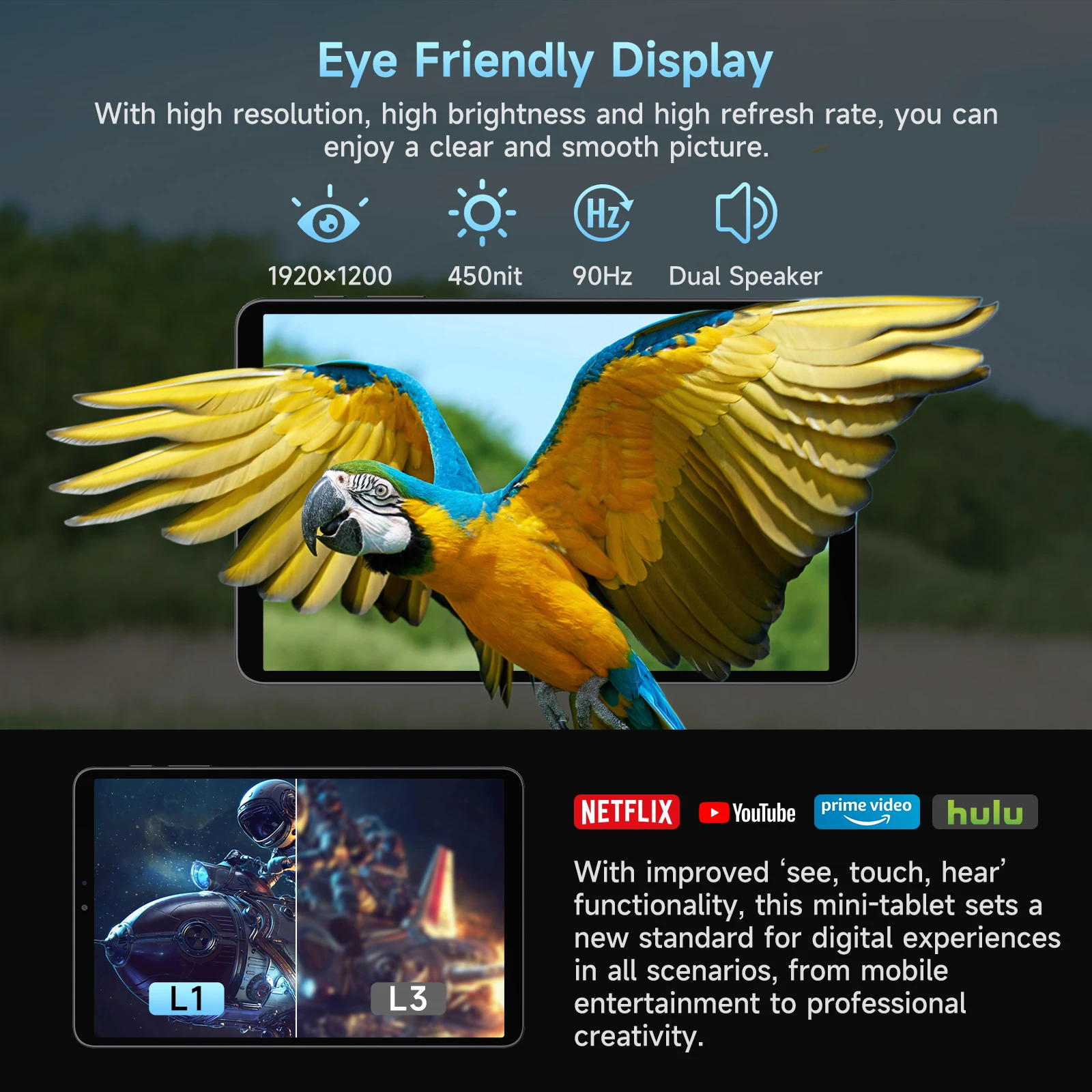 ALLDOCUBE iPlay70 mini Pro Tablet 8.4" 90Hz Display MT8791 16GB（8GB+8GB Virtual）RAM 256GB ROM 6050mAh Android15 LTE Tablet