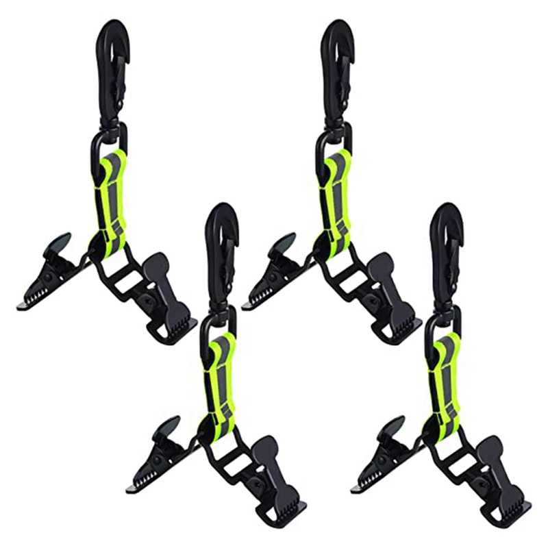 Suporte luva para bombeiro, clipes luva, resgate policial, trabalho, cinto, acessórios, 4 pcs