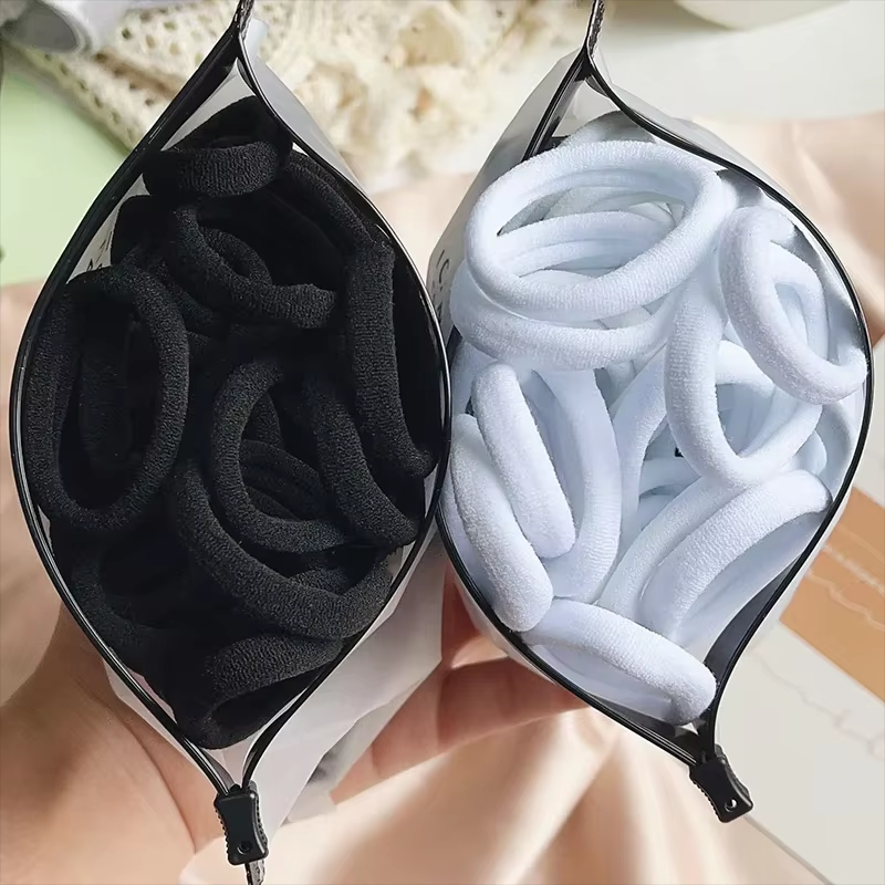 50/100/30 faixa de borracha preta básica para mulheres meninas elatic clássico faixa de cabelo acessórios de cabeça esporte casual suporte de rabo de cavalo alto