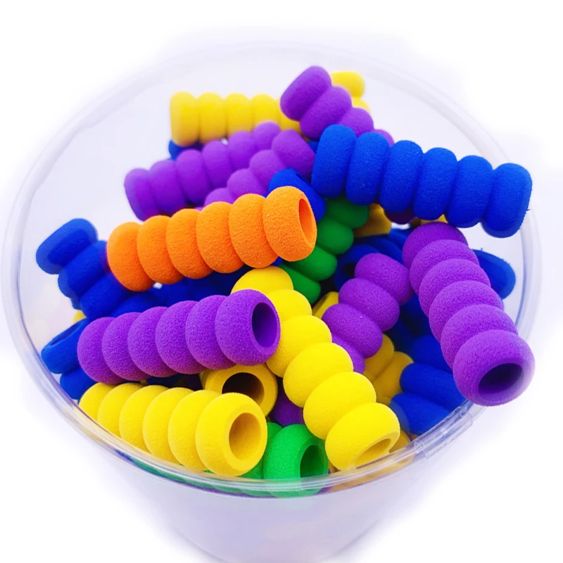 12 stücke Zufällige Farbe Nette Weiche Dämpfung schaum Bleistift Fall Tragbare Touch Stift Griff Fall Anti slip Anti kratzer Schutzhülle