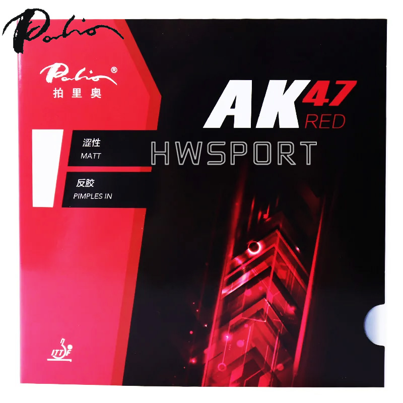 PALIO AK 47 feuille de caoutchouc de Ping-Pong Non collante en caoutchouc de Tennis de Table AK47 rouge bleu jaune