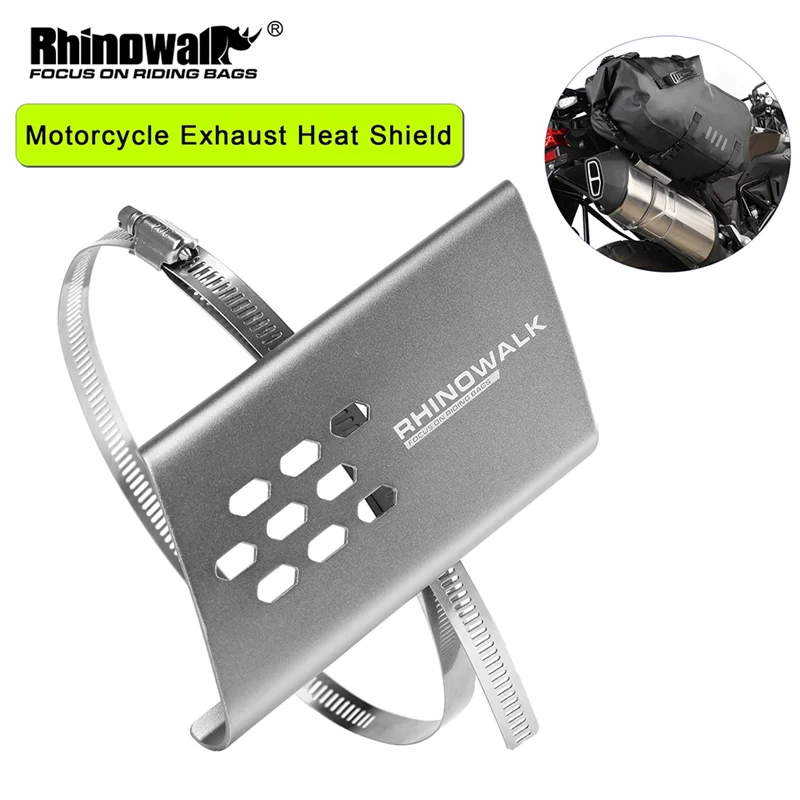 Rhinowalk мотоциклетная защита выхлопной трубы, теплозащитный экран, универсальная защита двигателя, защита от ожогов, аксессуары