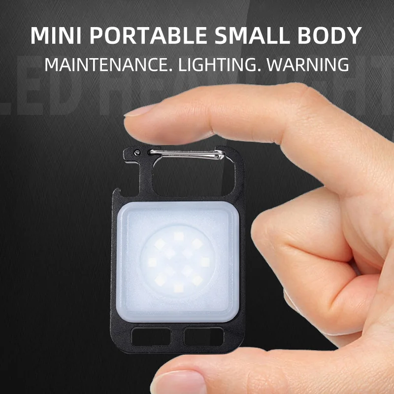 懐中電灯ミニ作業 LED ライト充電式ランプポケット COB キーホルダーポータブル懐中電灯屋外キャンプ小型ライトコークスクリュー