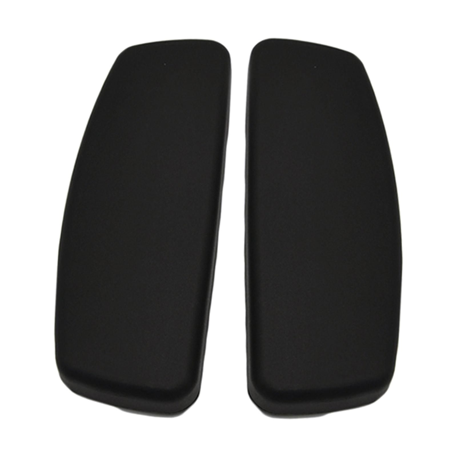2x Office Chair Replacement Armrest Arm Pads Black Easy to Install Water Resistant Office Chair Accessories Desk Chair Arm Pads