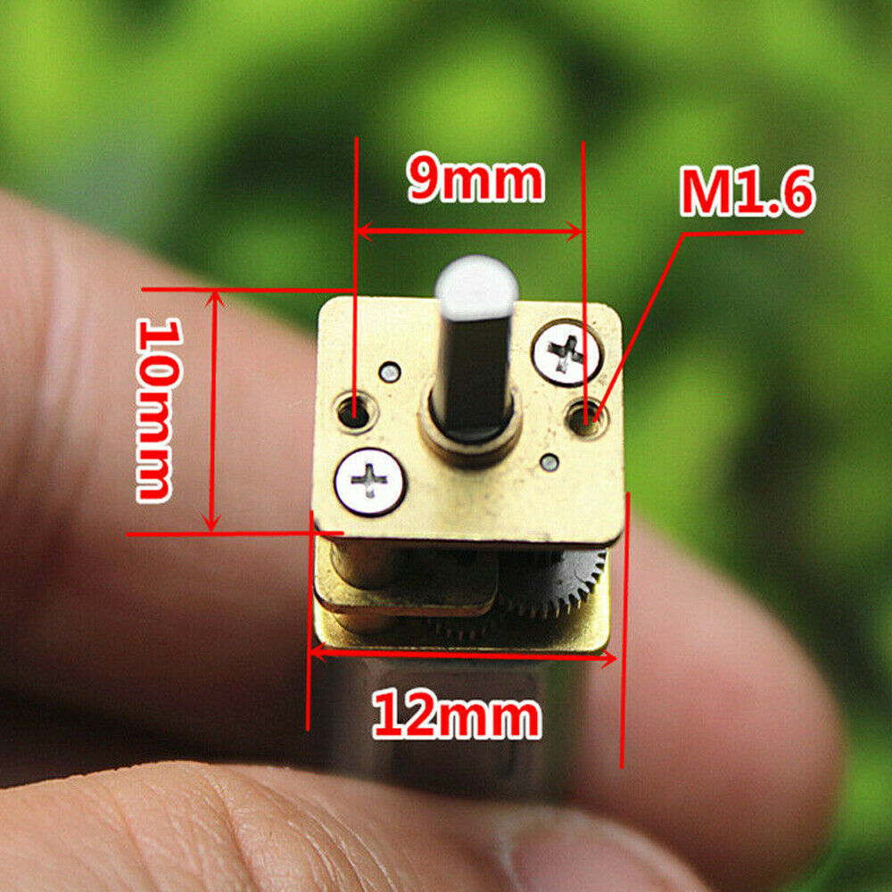 5Pcs DC 3V-6V N20 Mini Micro Metal Gear Motor with Gearwheel DC Motors 60RPM Slow Speed Full Metal Gearbox Reducer Toy