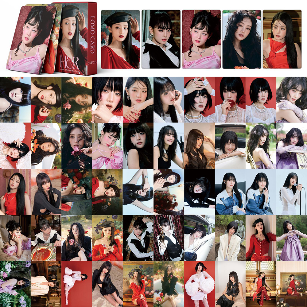 55 ピース/セット Kpop GIDLE INEVER DIE ロモカード (G)I-DLE アルバムガールズ I Burn フォトカードポストカードファンギフト