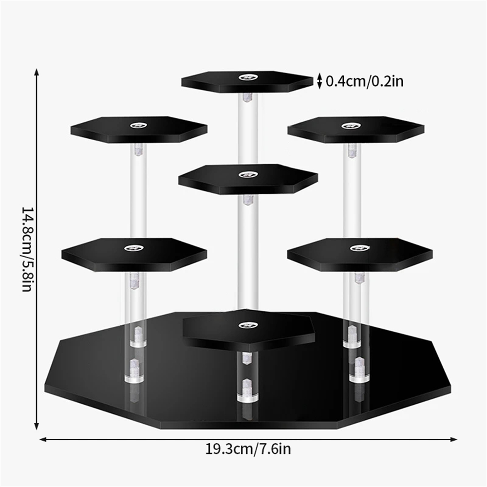 7 Tier Acrylic Display Stand Wedding Food Desserts Small Item Storage Rack  Anime Doll Model  Lipstick Cosmetics Display Stand