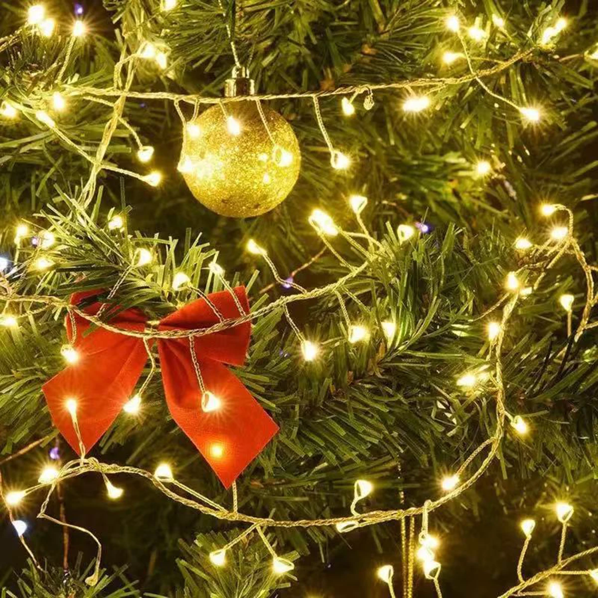 6M-50M Cluster Firecracker String Lights Fairy Christmas Light Garland LED For Wedding Party New Year Christmas Tree Decor Lamps