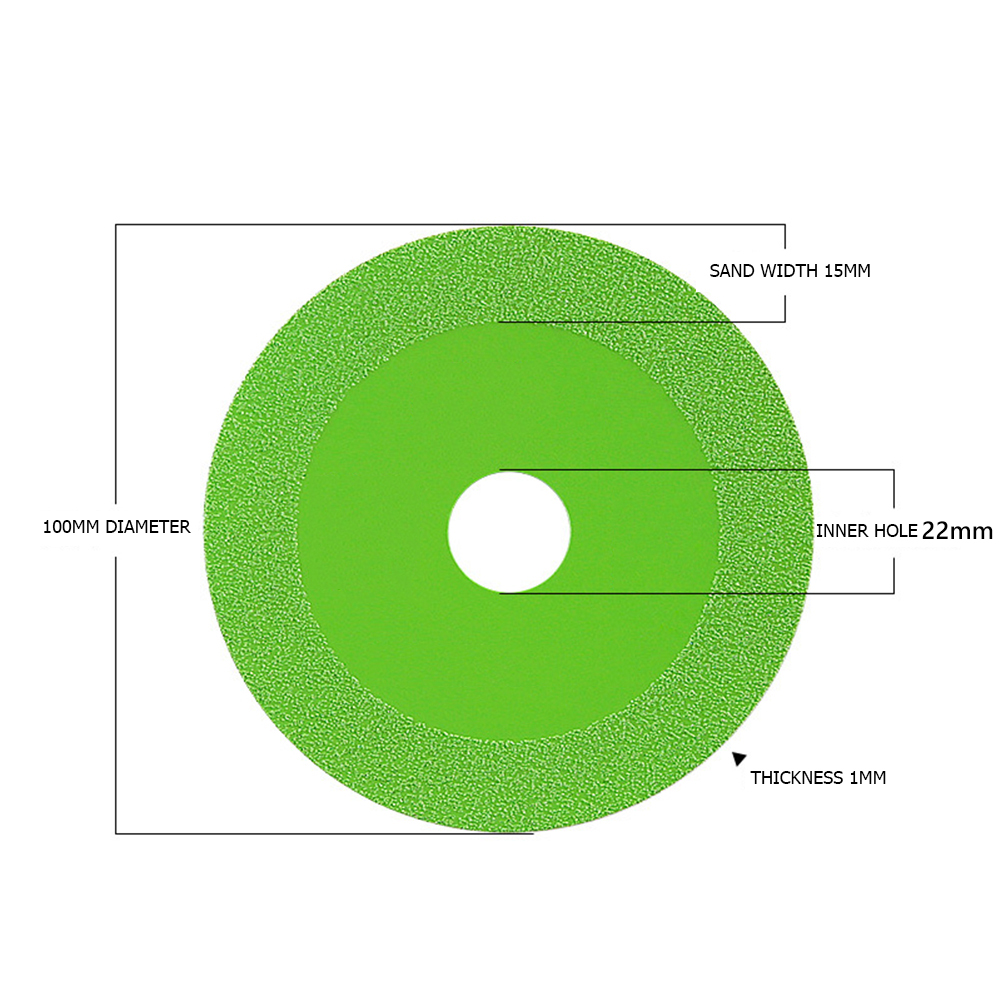 2-25pcs 유리 커팅 디스크 100mm 초박형 톱 블레이드 옥 크리스탈 와인 병 연삭 모따기 커팅 블레이드 유리 커팅