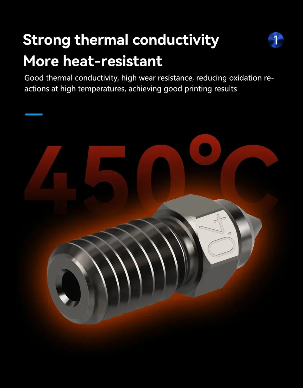 Creality เหล็กชุบแข็งหัวฉีดสําหรับ Ender3 V3 SE ความเร็วสูงหัวฉีด 0.4 มม.สําหรับอุณหภูมิ 3d เครื่องพิมพ์อุปกรณ์เสริม