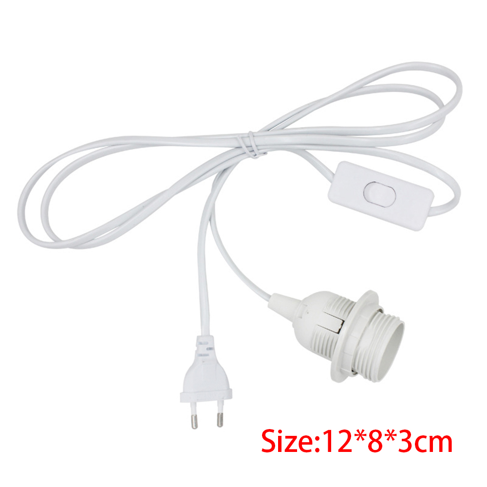EU UNS Stecker 1,8 m Netzkabel Kabel E27 Volle Zähne Lampe Basis Halter Mit Schalter Draht Für Anhänger Led glühbirne lampe Zubehör