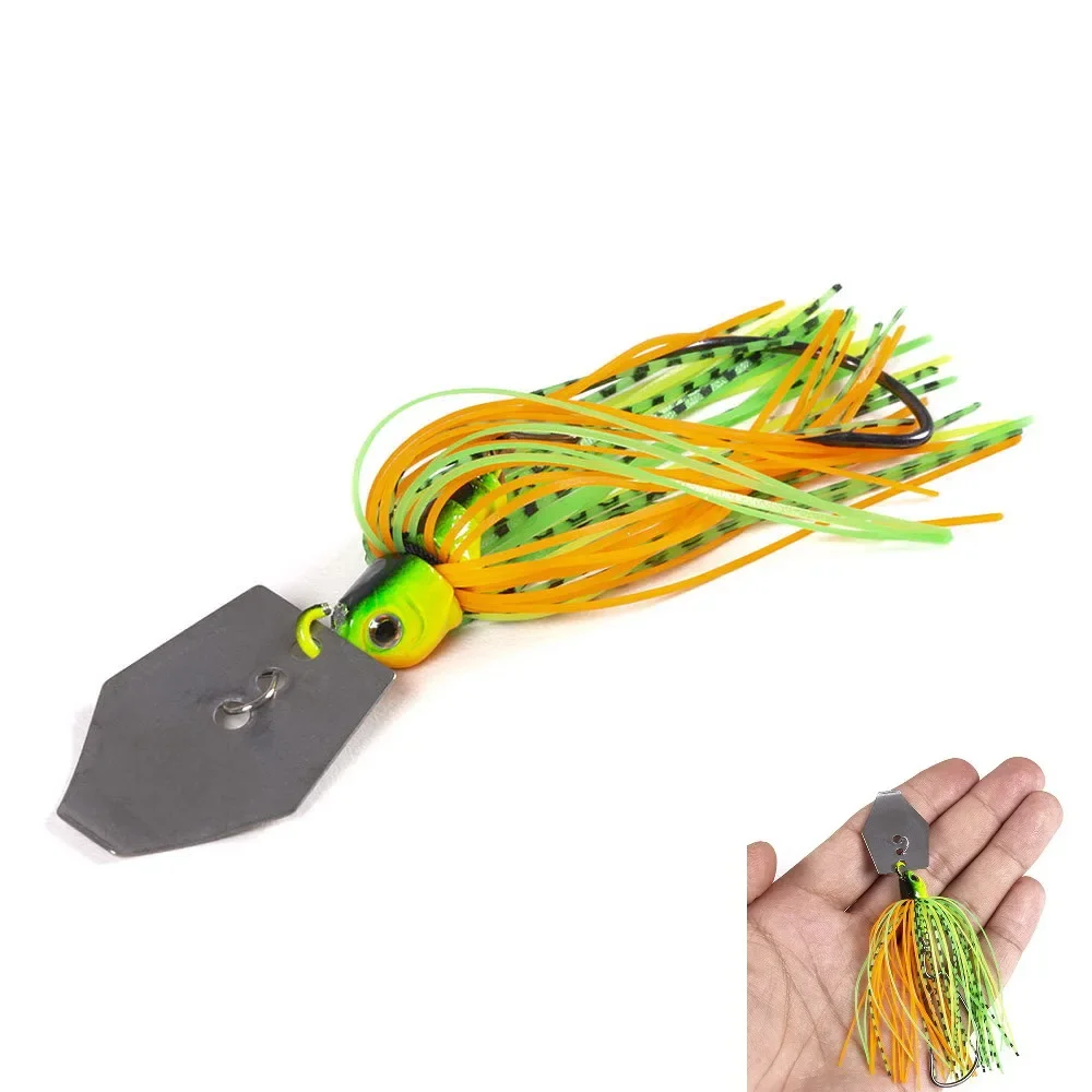 1 Cái Mồi Câu Cá 100Mm 11G Lưỡi Kim Loại Mồi Với Viền Cao Su Nhân Tạo Wobbler Buzzbait Jigging Dụ Con Quay Spinner thìa Ăn Pike