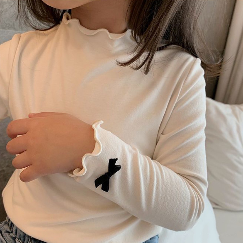 T-shirt per neonate T-shirt a maniche lunghe per 1-6 anni Cotone delicato Morbido Primavera Autunno Neonati Bambini piccoli