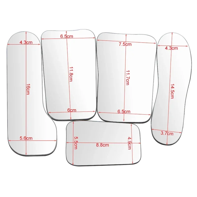 5PCS/SET Dentistry Orthodontic Mirror Photography Double-Sided Mirrors Dental Tools Glass Material Intra Oral Reflector