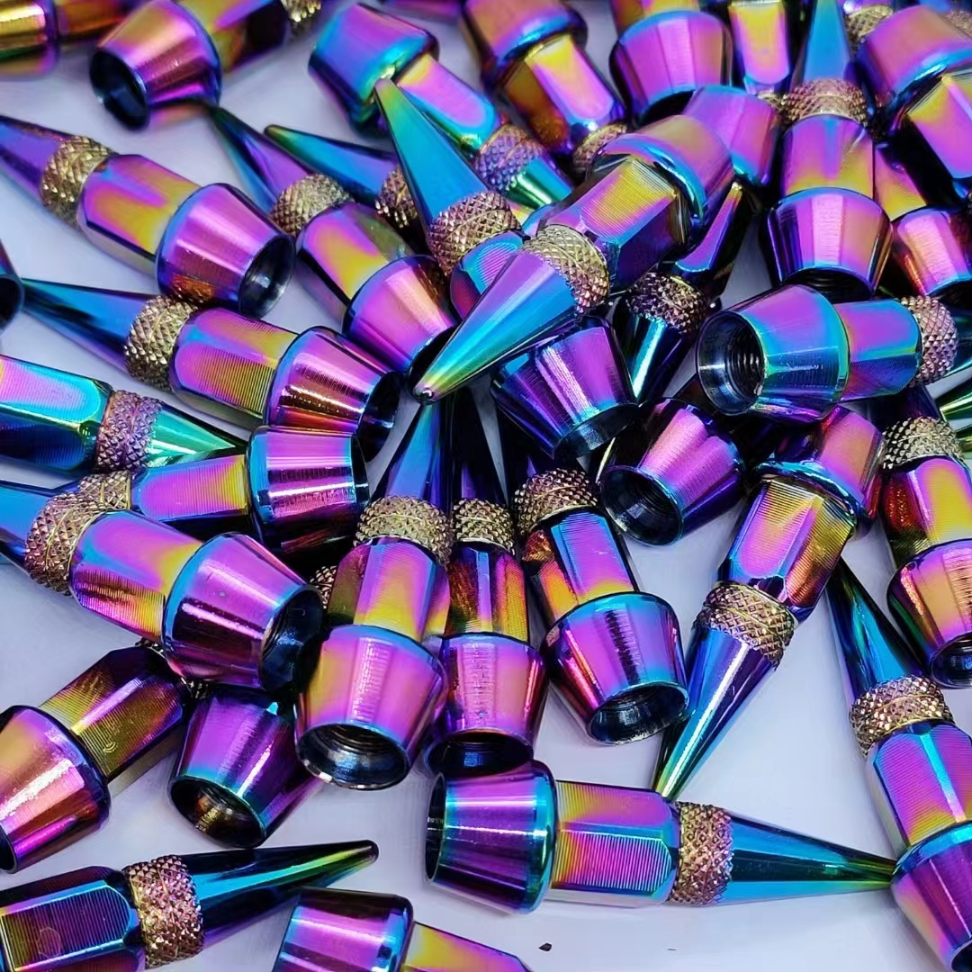 4 個アルミまたはプラスチック車オートバイバイクトラックホイールタイヤバルブ防塵バルブキャップカバーリムバルブステムキャップ Tornasol 色