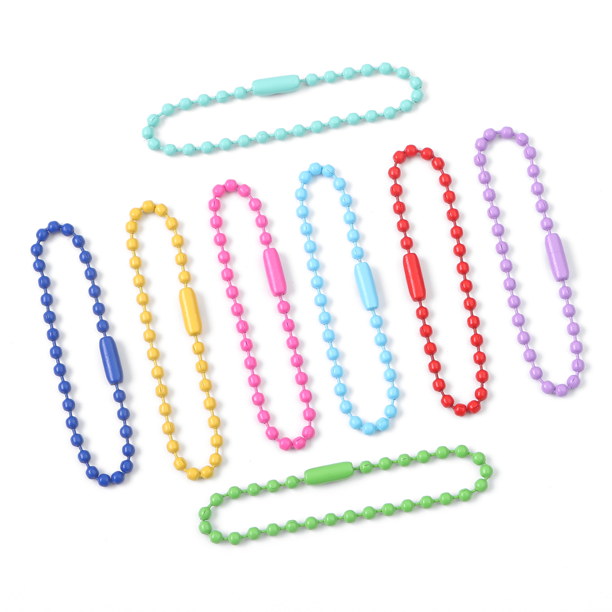 20/40/60/80 Uds. Cadenas de cuentas de bolas que se adaptan a llavero/muñecas/etiqueta conector de etiqueta de mano para pulsera DIY accesorios para hacer joyas 11,5 CM