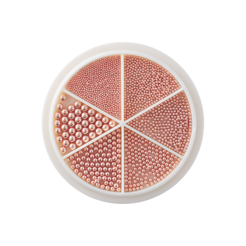 Mini Ăn Nhỏ Trứng Cá Muối Hạt Móng Tay Nghệ Thuật Trang Trí Hoa Hồng Bạc Vàng Bi Mini Charm Gel Ba Lan Đầu