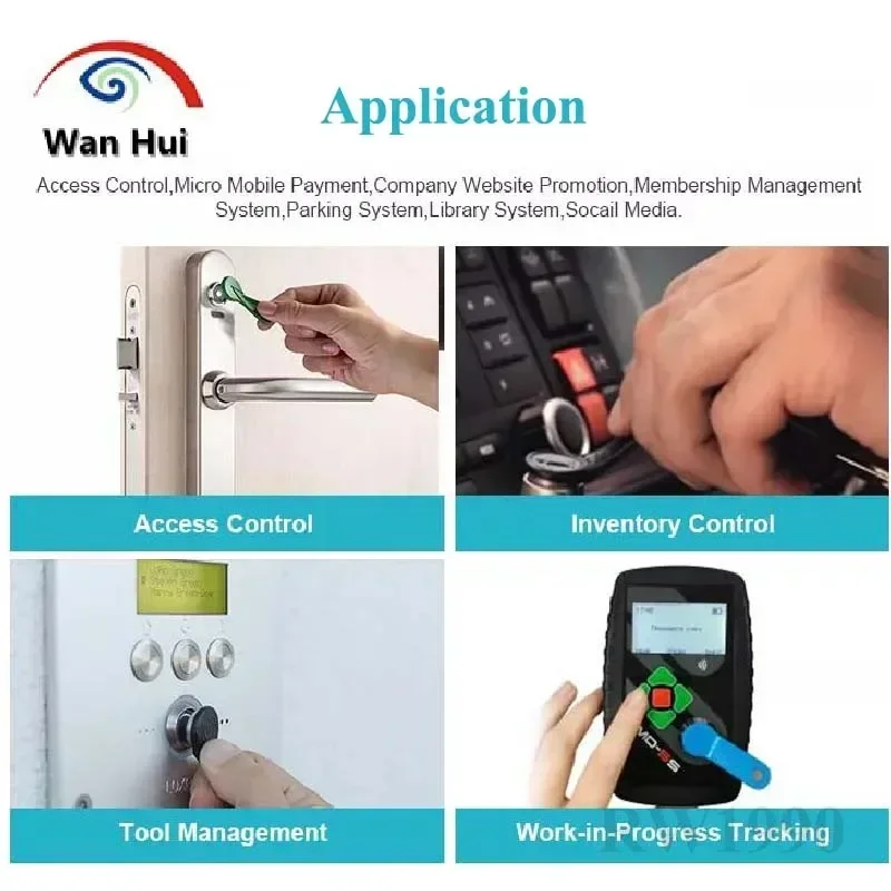 5Pcs RW1990 RFID Key RW1990-F5 iButton TM Touch Memory Card RFID Tag Rewritable Copy Clone Duplicate for Dallas Key Access Card