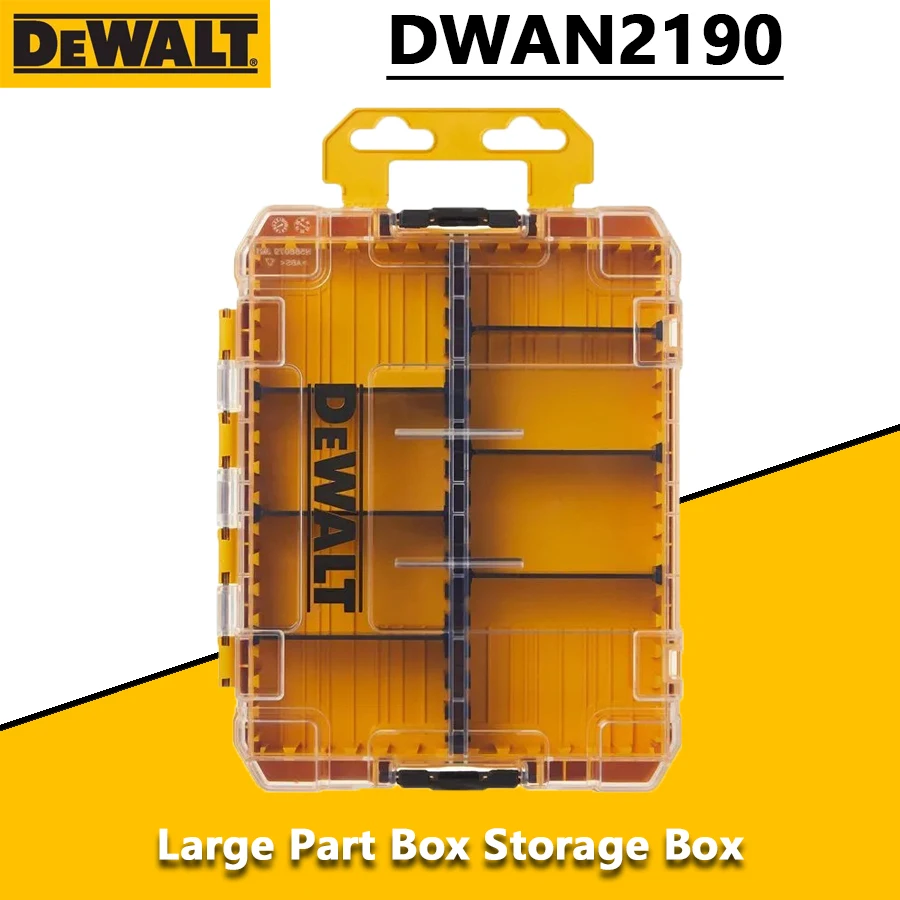 DEWALT DWAN2190 Large Part Box Storage Box Transparent Plastic Multifunctional Stackable Box 220 *170 * 32mm