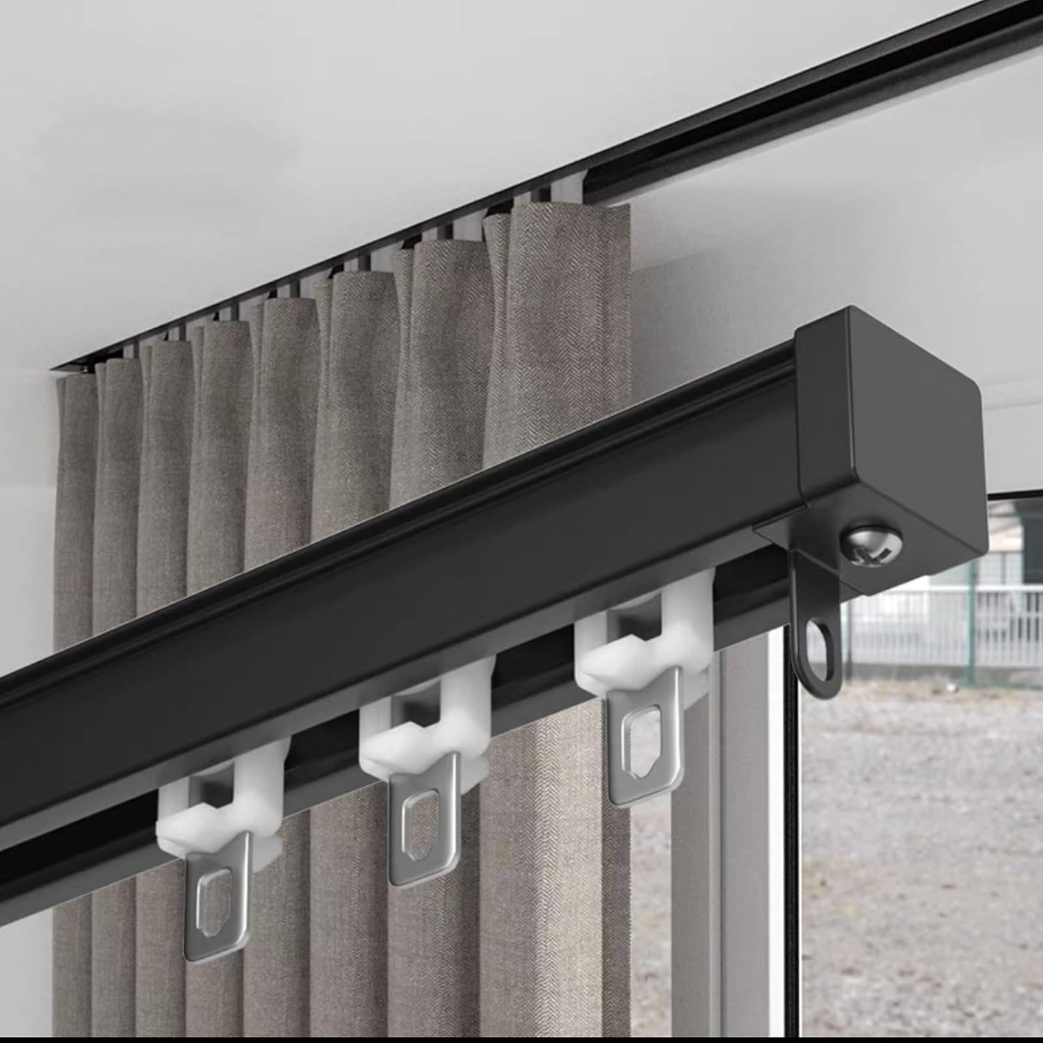 Cortinas De Alta Resistencia Riel para Cortinas Separador, Kits De Rieles para Cortinas De 50-600 Cm, Rieles para Cortinas para