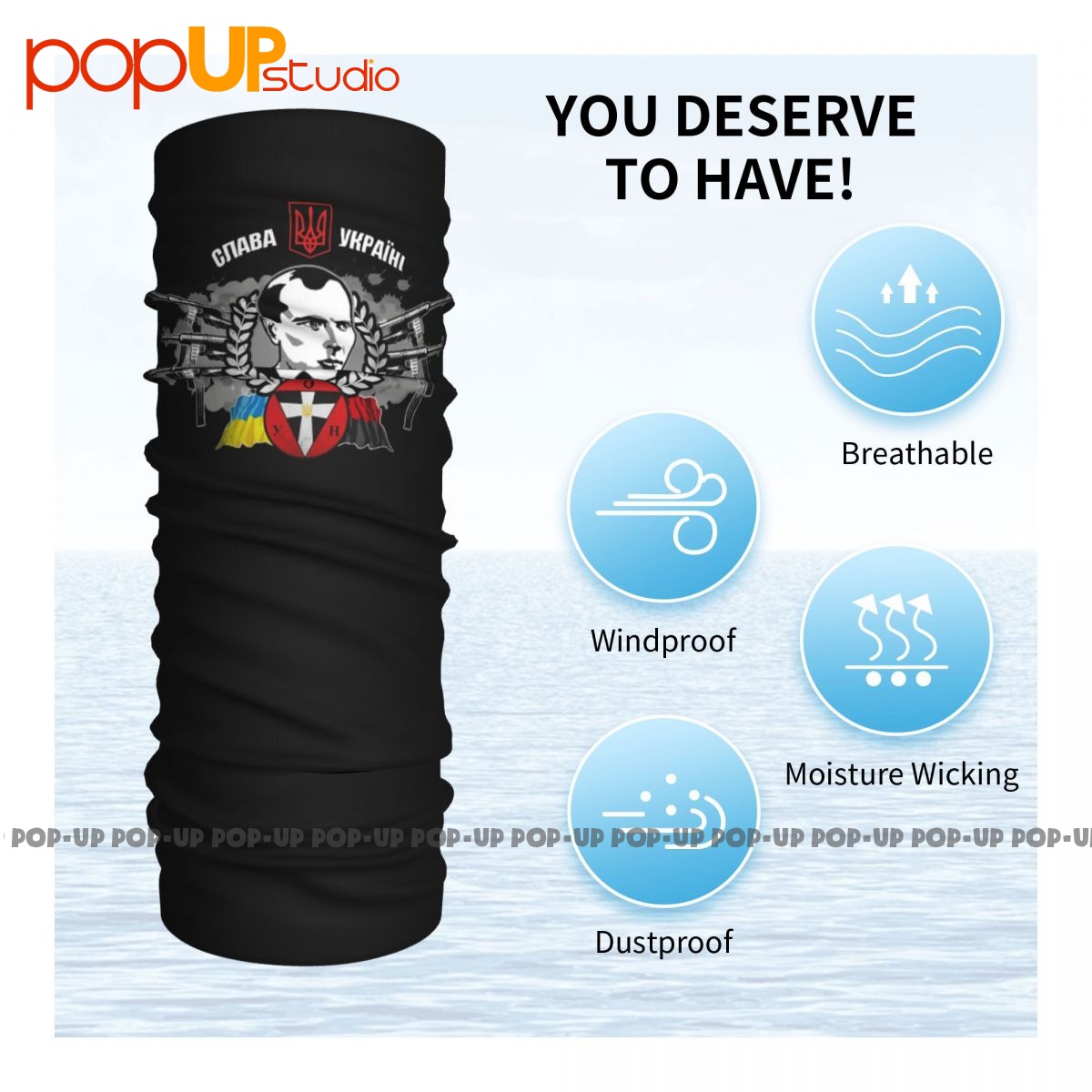 Bandera del ejército ucraniano, Bandana para el cuello, mascarilla facial