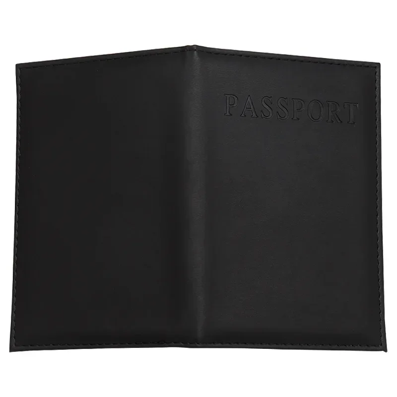 Porta pasaporte de cuero, funda de identificación, accesorios de viaje para mujeres y hombres, tarjeta bancaria portátil, pasaporte, funda tipo billetera de cuero PU de negocios