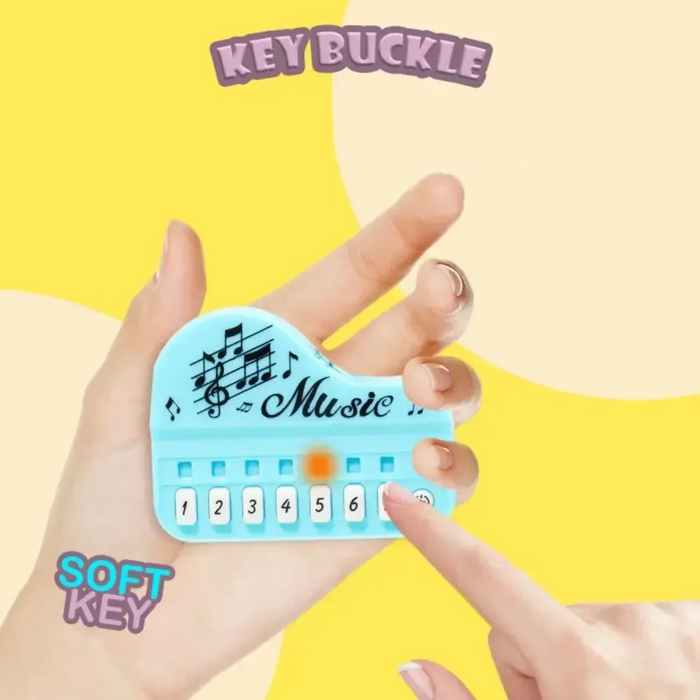 Mini Lovely Fresh Creative Cartoon Music Electronic Piano Keychains Couple Pendant Cute Exquisite Key Ring Funny Birthday Gift