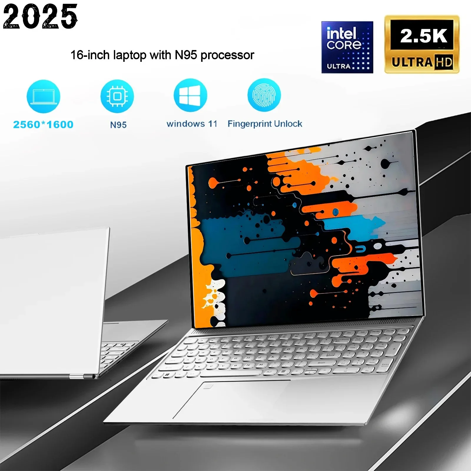 16" Ultra-Portable Notebook Gaming  Office Powerhouse 2560x1600 High-Res Display | 16GB RAM | Intel  (N5095/N95) Windows 11 Pro