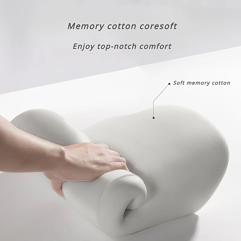 Set di cuscini per sedili in memory foam da 1 pezzo - Cuscino lombare e sedile 2 in 1 per ufficio/auto, grigio e nero, regalo di festa per alleviare il mal di schiena