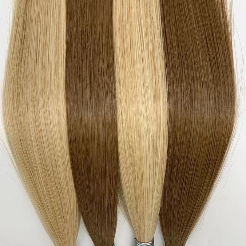 Extensiones de cabello virgen I Tips 613 para mujeres negras 100% cabello Remy a granel I Tip extensiones de cabello Natural fusión Natural recta