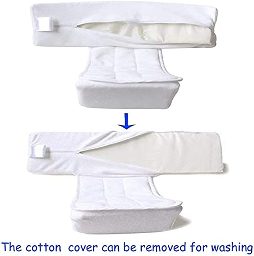 Travesseiro de dormir lateral para bebês, protetor de cabeça para recém-nascidos, anti-cuspir, leite, travesseiro de viagem, almofada de cunha para dormir infantil