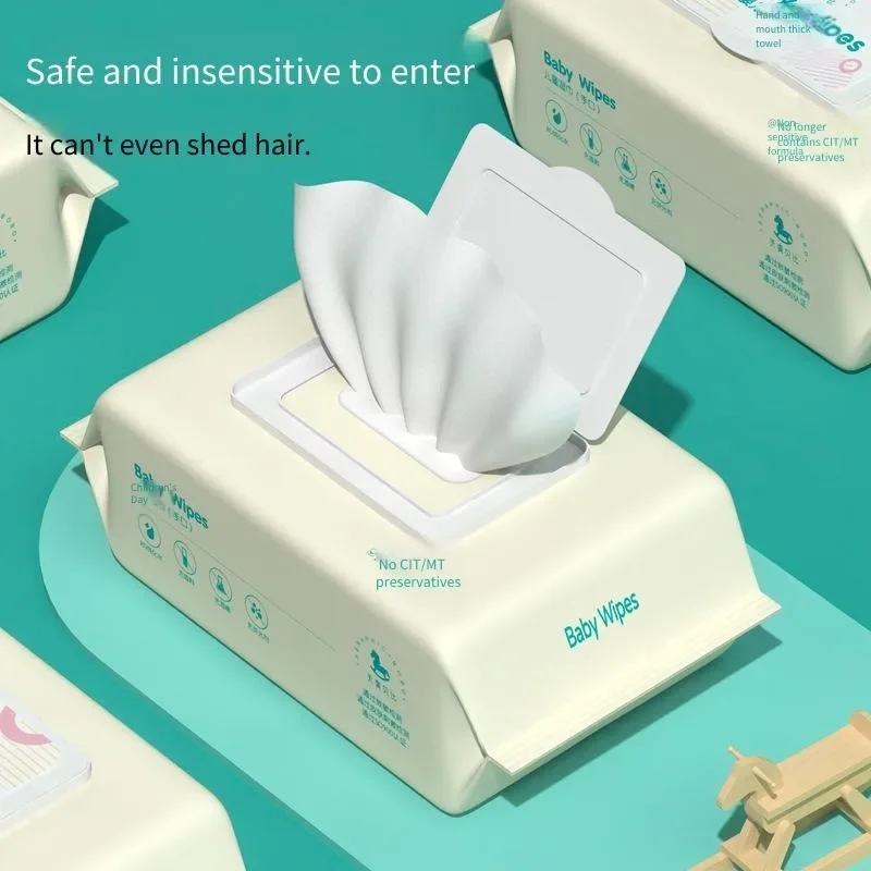 Toalhetes molhados para mãos e boca de bebê espessados - Especializados para uso na boca das mãos do bebê Toalhetes portáteis para bebês e toalhetes de limpeza práticos