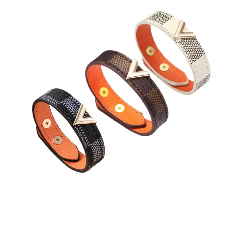 Renaissance Viking Medieval Bracelet Cosplay Faux Leather Check Pattern Bracelets Retro Accessories for Adult Character Props