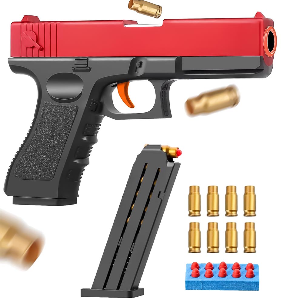 100 мягких пенопластовых пулей + 32 корпуса для игрушечного пистолета Glock Colt, пистолета, стрельбы, детских игрушек, Прямая поставка, Shopify