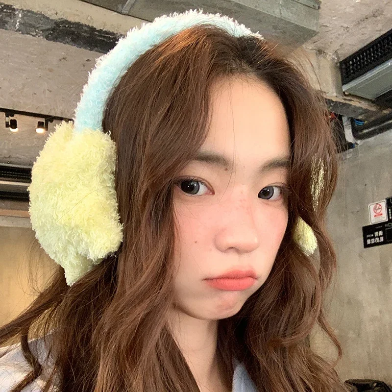 Y2K Star Plush Earmuffs ขี่จักรยานกลางแจ้งป้องกันหูการปิดกั้นสีหูกระเป๋าฤดูหนาวที่อบอุ่นปลั๊กอุดหู Y2K ชุดหูฟังฝาครอบหู