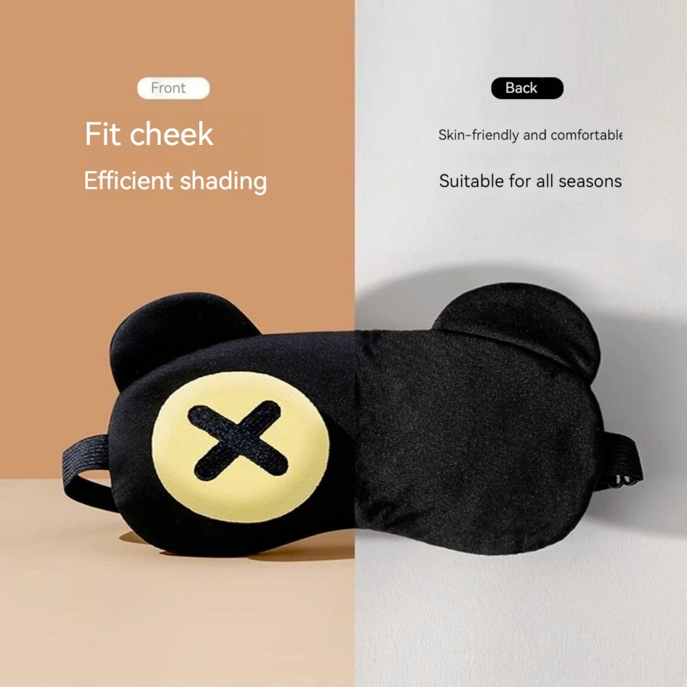 Máscara de olho bonito para crianças e estudantes, olho calmante, fadiga ocular, quente, comprimir, confortável, dormir